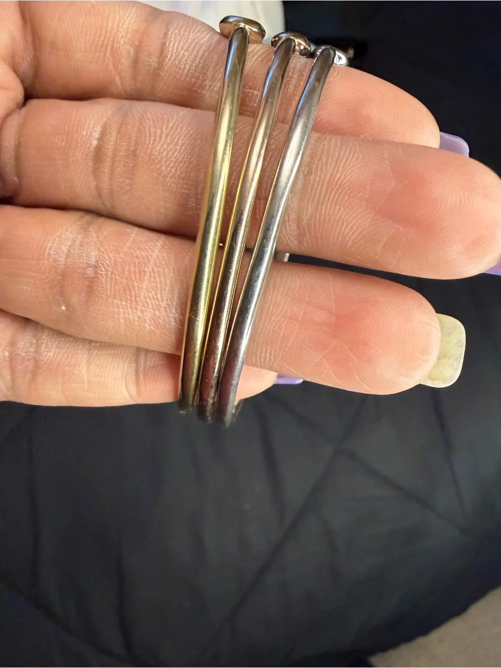 Coach Rose Gold Triple Bangle Bracelet Set